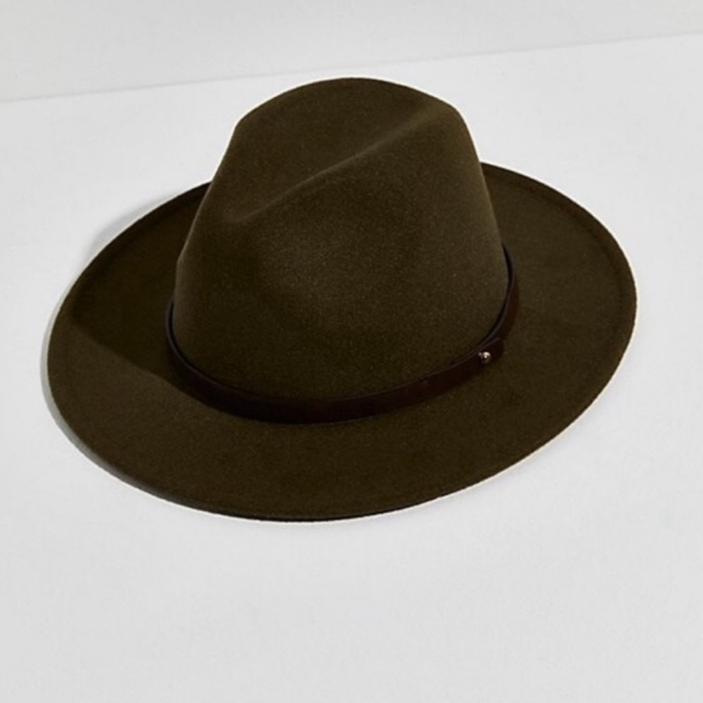 Free People Wythe Leather Band Felt Hat - Picture 2 of 8